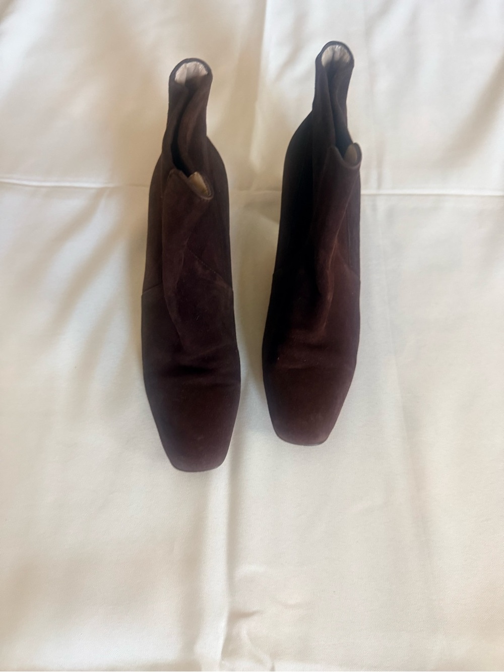 Salvatore Ferragamo Dark Brown Suede Ankle Booties